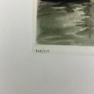 186 Flemish Hand Printed Etching In Color By Roger Hebbelinck "Amsterdam" City Scene #224/350