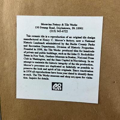 198 Moravian Pottery Tiles in Shadow Box