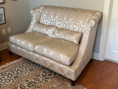 Baker Furniture Damask Settee