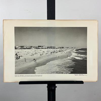 212 Black & White Photo Of "Ocean City Maryland" Signed By M.E. Warren