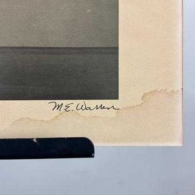 213 Black & White Photo Of Oldest Lighthouse On Chesapeake Bay "Cove Point" Signed M.E. Warren