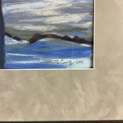 215 Pastel On Paper "Lake View, Deep Creek Winter" By Annette Conniff
