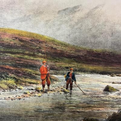 218 Hand-Painted Engraving Signed By Douglas Adams "Trout Fishing" Remark & Seal 58/100