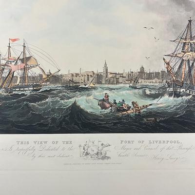 219 Reproduction Hand-Colored Engraving By Samuel Walters "Port Of Liverpool"