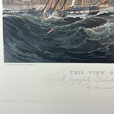 219 Reproduction Hand-Colored Engraving By Samuel Walters "Port Of Liverpool"