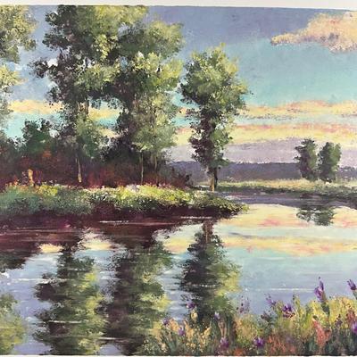 224 "Summer Elms" Print Process By Peggy Corthouts