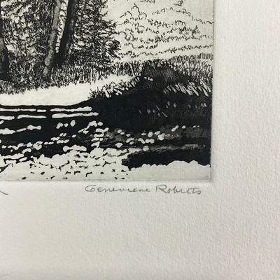 234 Etching Aquatint "Above Lake Eggleston" Signed By Genevieve Roberts