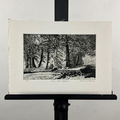 234 Etching Aquatint "Above Lake Eggleston" Signed By Genevieve Roberts