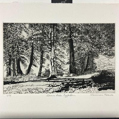 234 Etching Aquatint "Above Lake Eggleston" Signed By Genevieve Roberts