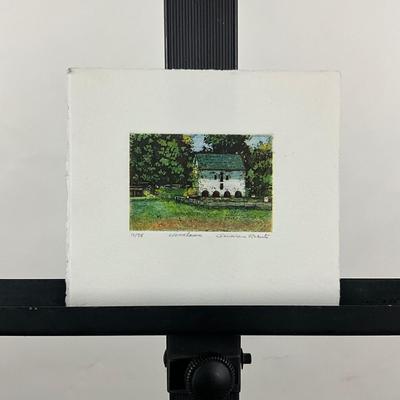 235 Etching Aquatint "Woodlawn" Signed By Genevieve Roberts