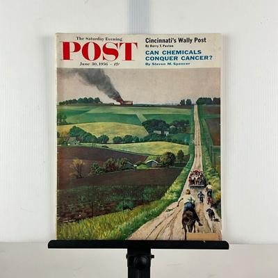 245 Post Magazine June 30th, 1956 Kids Chasing Fire Truck On Motor Cycle And On Horse Back