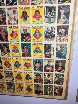 LOT 261Y: 1988 Topps Baseball Cards Uncut Sheet