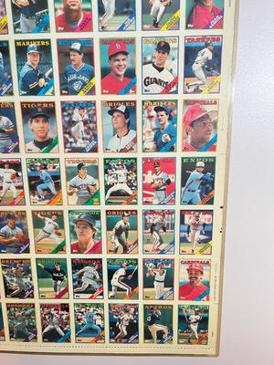 LOT 262Y: 1988 Topps Baseball Cards Uncut Sheet
