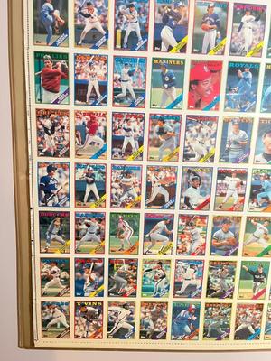 LOT 262Y: 1988 Topps Baseball Cards Uncut Sheet