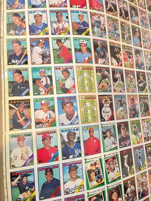 LOT 263Y: 1988 Topps Baseball Cards Uncut Sheet