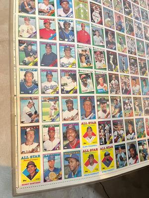 LOT 263Y: 1988 Topps Baseball Cards Uncut Sheet