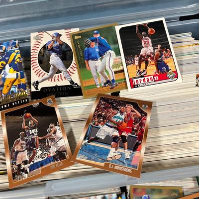 LOT 265Y: Mixed Lot of Sports Cards - Baseball, Football. Basketball - Michael Jordan, Roy Halladay and More