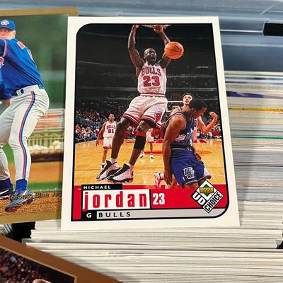 LOT 265Y: Mixed Lot of Sports Cards - Baseball, Football. Basketball - Michael Jordan, Roy Halladay and More