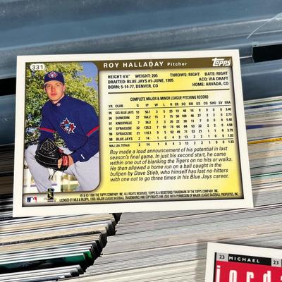 LOT 265Y: Mixed Lot of Sports Cards - Baseball, Football. Basketball - Michael Jordan, Roy Halladay and More