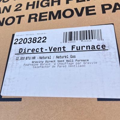 LOT 273G: Williams Direct Vent 22,000 BTU Home Furnace - Model 2203822