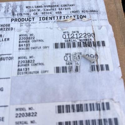 LOT 273G: Williams Direct Vent 22,000 BTU Home Furnace - Model 2203822