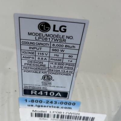 LOT 274G: LG Portable Air Conditioning Unit - Model LP0817WSR