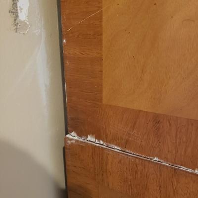 LOT 302B: MCM Hutch with Brass Rings & Inlaid Starburst Pattern