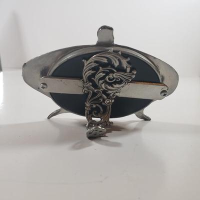 LOT 303B: Art Nouveau Lady Frame, Ornate Grape Leaf Shears, Art Pottery & Olivia Riegel Mirrored Frame