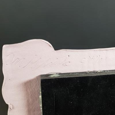 LOT 306B: Art Pottery Baskets, Handmade Signed Frame & Teapot