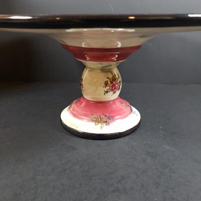 LOT 308B: Kiwi Studio by Bill Smith Cake Stand & Pitcher with New Cake Server Set