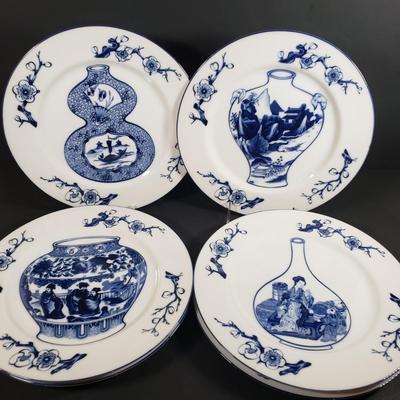 LOT 309B: Set of 6 "Blue Vases" Plates by The Haldon Group
