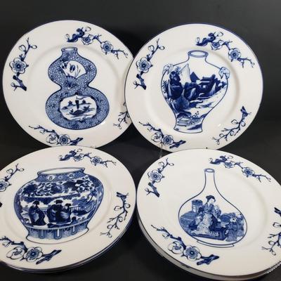 LOT 309B: Set of 6 "Blue Vases" Plates by The Haldon Group