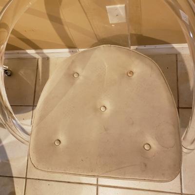 LOT 313B: Set of 4 Lucite Acrylic Rolling Chairs