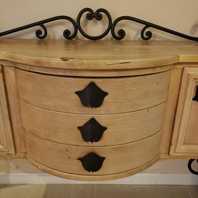 LOT 315B: Decorative Console Table with Cast Iron Hardware