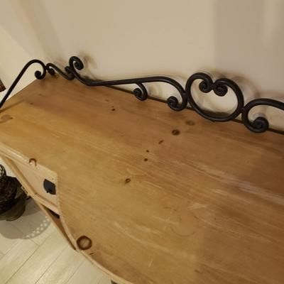 LOT 315B: Decorative Console Table with Cast Iron Hardware