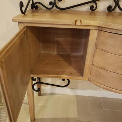 LOT 315B: Decorative Console Table with Cast Iron Hardware