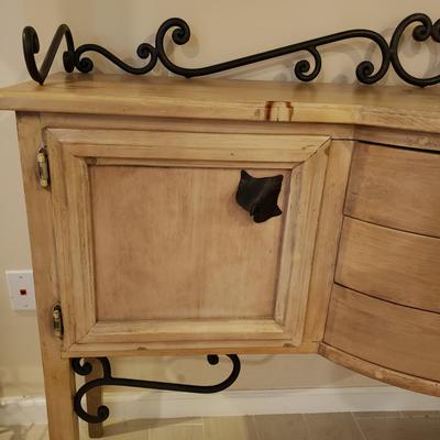 LOT 315B: Decorative Console Table with Cast Iron Hardware