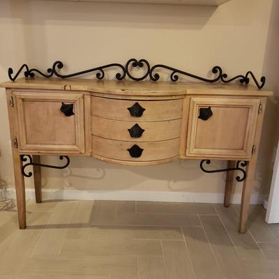 LOT 315B: Decorative Console Table with Cast Iron Hardware