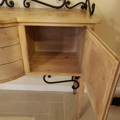 LOT 315B: Decorative Console Table with Cast Iron Hardware