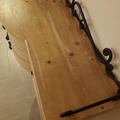 LOT 315B: Decorative Console Table with Cast Iron Hardware