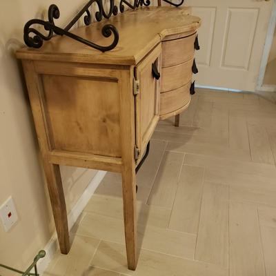 LOT 315B: Decorative Console Table with Cast Iron Hardware