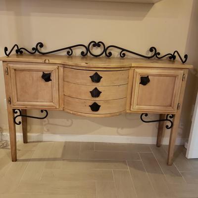 LOT 315B: Decorative Console Table with Cast Iron Hardware