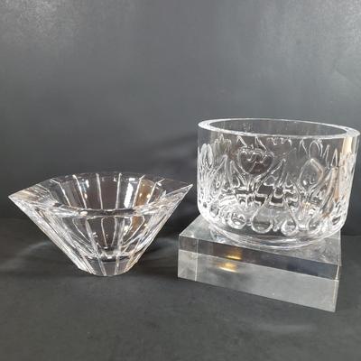 LOT 316B: Orrefors Signed Crystal Bowls
