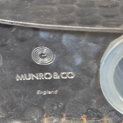 LOT 341B: Two Vintage Mariposa Brillante Silver Leaf Trays. Nick Munro & Co. Hammered Pewter Spice Shaker, Jean Couzon Orfevre Art...