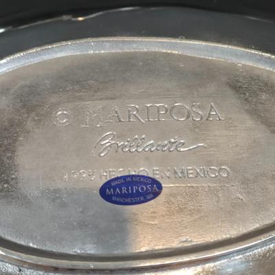 LOT 341B: Two Vintage Mariposa Brillante Silver Leaf Trays. Nick Munro & Co. Hammered Pewter Spice Shaker, Jean Couzon Orfevre Art...