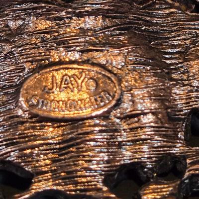 LOT 342B: Jay Strongwater Mayfair Enamel Leaf Bee Clock, Antique Books, and Ornate Bookends