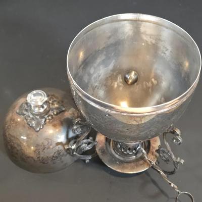 LOT 347B: Multiple Pieces of Pewter. Antique Silver Plate Egg Coddler, Vintage Soup Tureen, and More