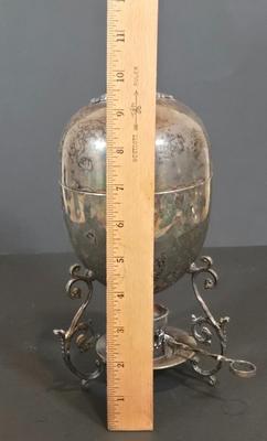 LOT 347B: Multiple Pieces of Pewter. Antique Silver Plate Egg Coddler, Vintage Soup Tureen, and More