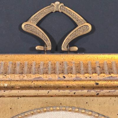 LOT 348B: Vintage Porcelain Hand Enameled Framed Wall Decor