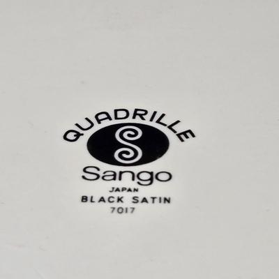 LOT 349B: Quadrille Sango Black Satin Pieces Made In Japan